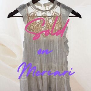 Free People- Embroidered Ruffle Blouse in Ivory XS